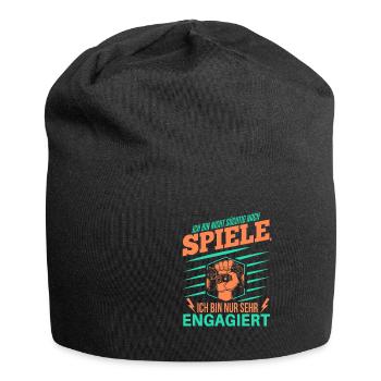 Cooles Gamer Zocker Spruch Design - Jersey-Beanie - Schwarz - Vorne