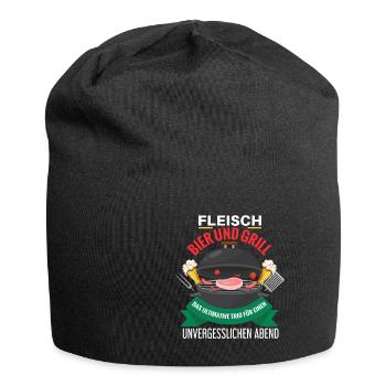 Cooler Griller Barbeque Grillen Spruch - Jersey-Beanie - Schwarz - Vorne