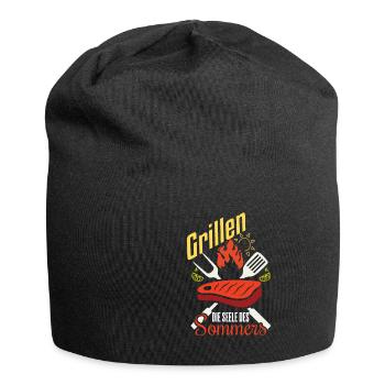 Cooler Griller Barbeque Grillen Spruch - Jersey-Beanie - Schwarz - Vorne