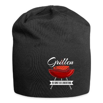 Cooler Griller Barbeque Grillen Spruch - Jersey-Beanie - Schwarz - Vorne