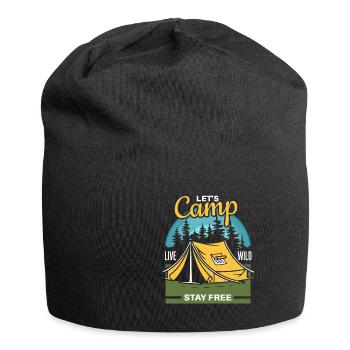 Fun Camper Wanderer Nature Design - Bonnet en jersey - noir - Devant