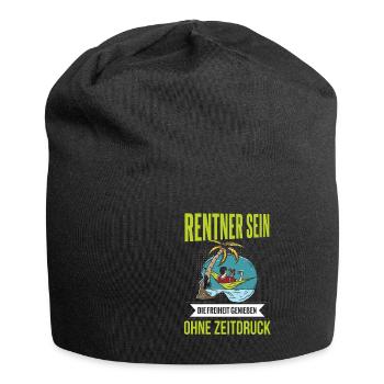 Witziges Renten Rentner Spruch Motiv - Jersey-Beanie - Schwarz - Vorne