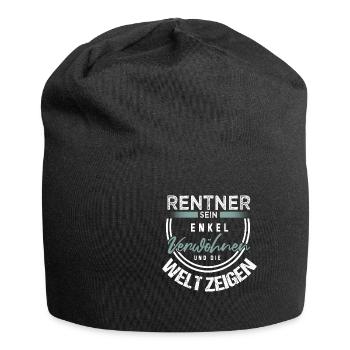 Witziges Renten Rentner Spruch Motiv - Jersey-Beanie - Schwarz - Vorne
