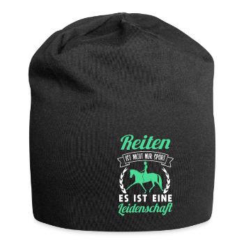 Süßes Pferde Pferdespruch Motiv - Jersey-Beanie - Schwarz - Vorne