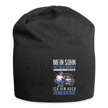 Cooler Vater und Sohn Spruch - Jersey-Beanie - Schwarz - Vorne