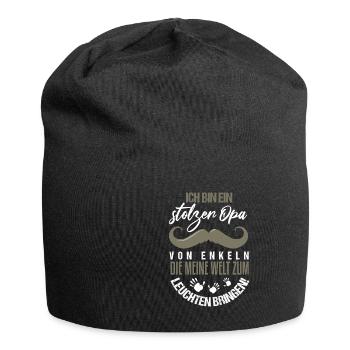 Witziges Opa Großvater Enkel Spruch - Jersey-Beanie - Schwarz - Vorne