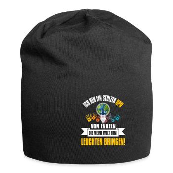 Cooles Opa Großvater Enkel Spruch Motiv - Jersey-Beanie - Schwarz - Vorne