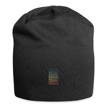 Geburtsjahr 2008 - Jersey-Beanie - Schwarz - Vorne