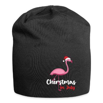 Christmas in July Flamingo - Bonnet en jersey - noir - Devant