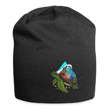 Sea Turtle Vacation Ocean Travel Hawaii Aloha - Jersey Beanie - black - Front
