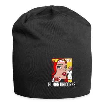 Redheads Human Unicorn Ginger Girl Red Haired - Jersey Beanie - black - Front