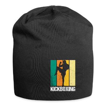 Retro Kickboxing Kickboxer Fighting MMA Fighter - Jersey Beanie - black - Front