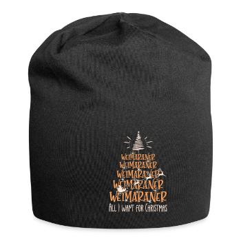 Weimaraner Hund Weihnachten Hunderasse - Jersey-Beanie - Schwarz - Vorne