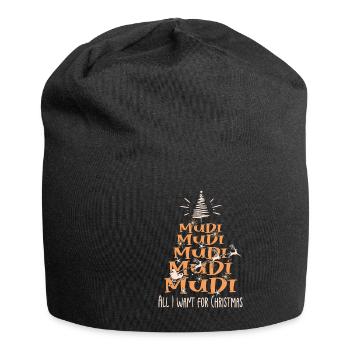 Mudi Hund Weihnachten Hunderasse - Jersey-Beanie - Schwarz - Vorne