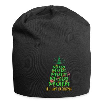 Mudi Hund Weihnachten Hunderasse - Jersey-Beanie - Schwarz - Vorne