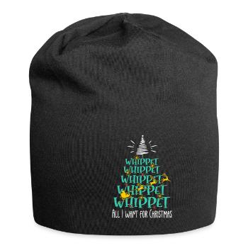 Whippet Hund Weihnachten Hunderasse - Jersey-Beanie - Schwarz - Vorne