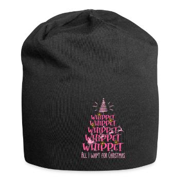 Whippet Hund Weihnachten Hunderasse - Jersey-Beanie - Schwarz - Vorne