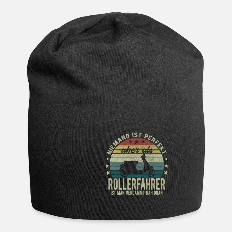 Niemand ist Perfekt aber als Rollerfahrer - Jersey-Beanie - Schwarz