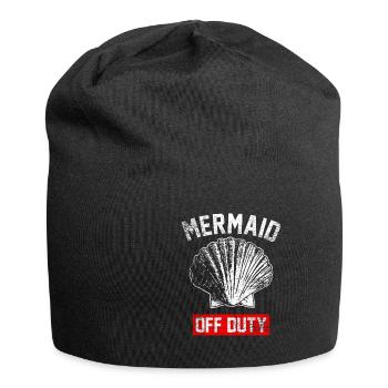 Mermaid service man water ocean gift - Jersey Beanie - black - Front