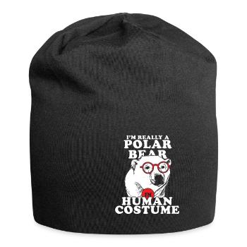 Polar Bär Eisbäre Geschenk Nordpol Fisch Wasser - Jersey-Beanie - Schwarz - Vorne