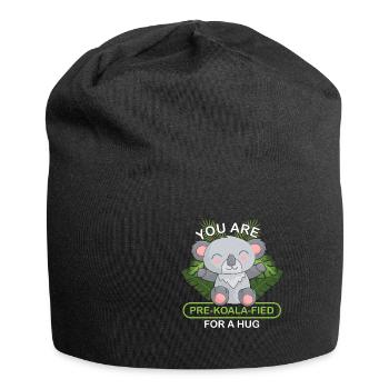 Koala Eukalyptus Koalabär Bär Geschenk Umarmung - Jersey-Beanie - Schwarz - Vorne