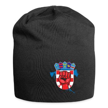 Kroatien - Jersey-Beanie - Schwarz - Vorne