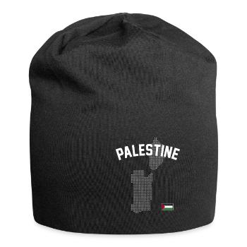 Palästina Karte - Jersey-Beanie - Schwarz - Vorne
