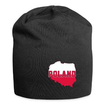 Polen Karte - Jersey-Beanie - Schwarz - Vorne