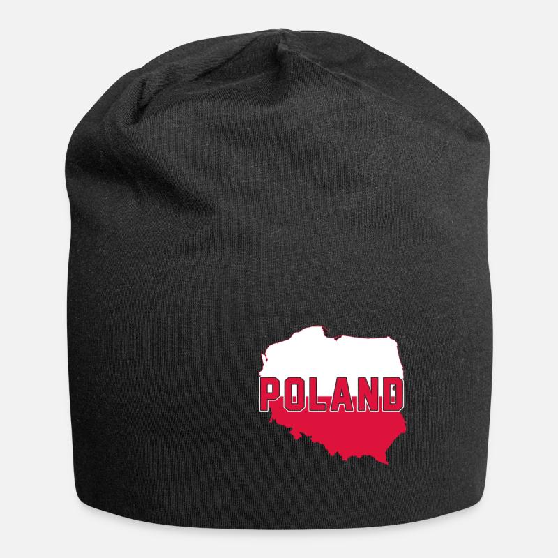 Poland map - Jersey Beanie - black