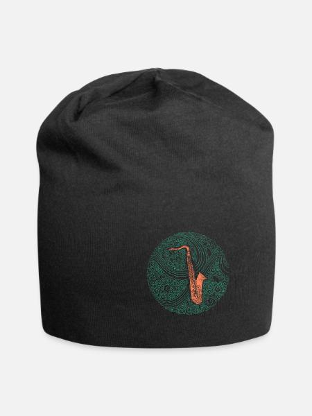 saxophone - Bonnet en jersey - noir
