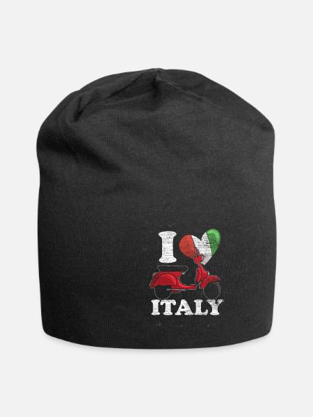 Italien - Jersey-Beanie - Schwarz
