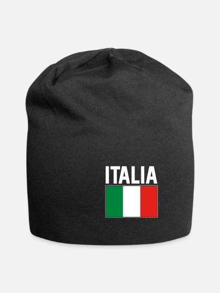 Italian flag - Jersey Beanie - black