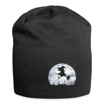Balai de sorcière cadeau magique de balai de sorcière - Bonnet en jersey - noir - Devant