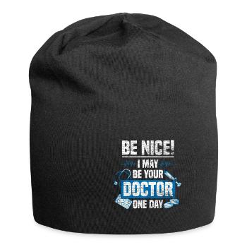 Medizin Student Arzt Doktor Geschenk - Jersey-Beanie - Schwarz - Vorne