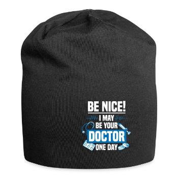 Medizin Student Arzt Doktor Geschenk Spritze - Jersey-Beanie - Schwarz - Vorne