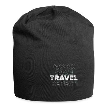 Work Save Travel Repeat - Jersey Beanie - black - Front