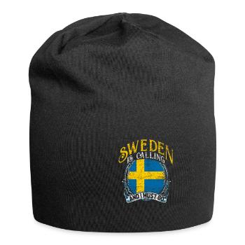 Schweden - Jersey-Beanie - Schwarz - Vorne