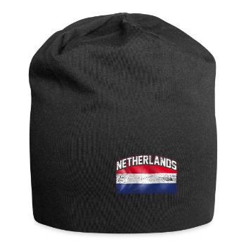 Drapeau néerlandais - Bonnet en jersey - noir - Devant