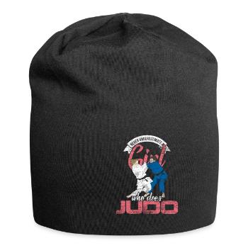 Judo Mädchen Frau Kämpferin Sportlerin Japan - Jersey-Beanie - Schwarz - Vorne