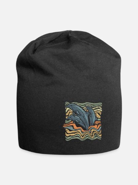 Delphin - Jersey-Beanie - Schwarz