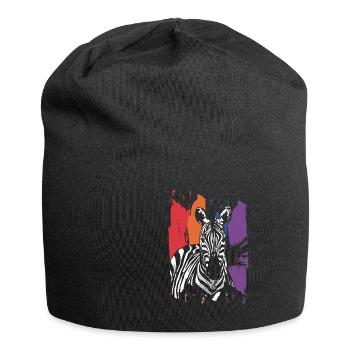 Zebra - Jersey-Beanie - Schwarz - Vorne