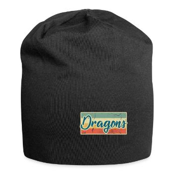 Drache Mythologie Märchen Fabelwesen Geschenk - Jersey-Beanie - Schwarz - Vorne