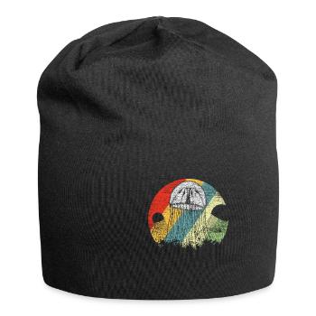 Qualle - Jersey-Beanie - Schwarz - Vorne