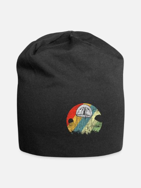 Qualle - Jersey-Beanie - Schwarz