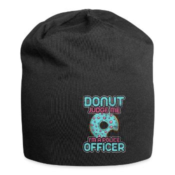 Police Donat Policier Cadeau Police Policier - Bonnet en jersey - noir - Devant