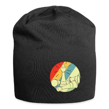 Jeu d’échecs rétro jeu d’échecs - Bonnet en jersey - noir - Devant