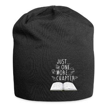 Bücher lesen Buch Geschenk Bücherregal - Jersey-Beanie - Schwarz - Vorne