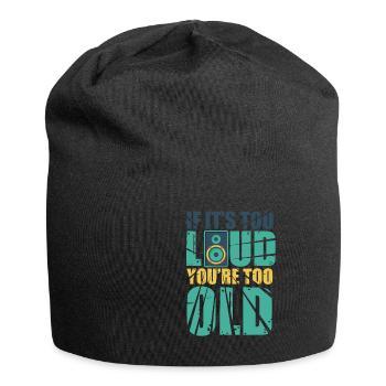 Music Musician Bass Boxing Gift Headphones - Jersey Beanie - black - Front
