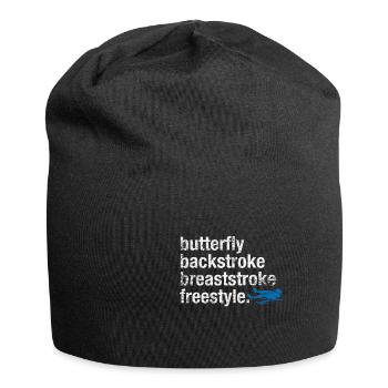 Schwimmen Schwimmer Schwimmstil - Jersey-Beanie - Schwarz - Vorne