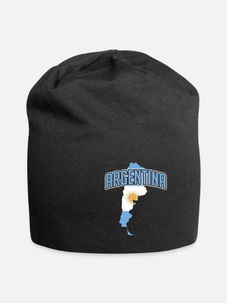 Argentinien Südamerika - Jersey-Beanie - Schwarz